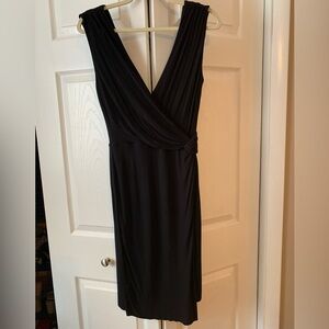 Carmen Marc Valvo Faux Wrap Dress, Small, Black